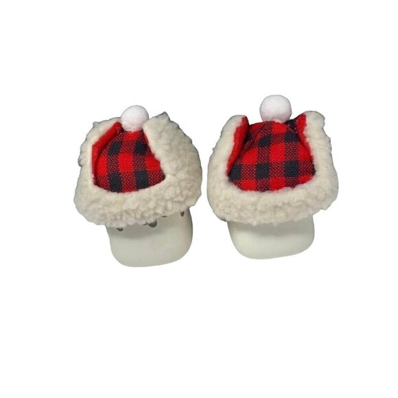 Lumberjack Buffalo Check Marshmallow Hat Set Red Tier Tray Decor Christmas Plaid - Picture 4 of 5